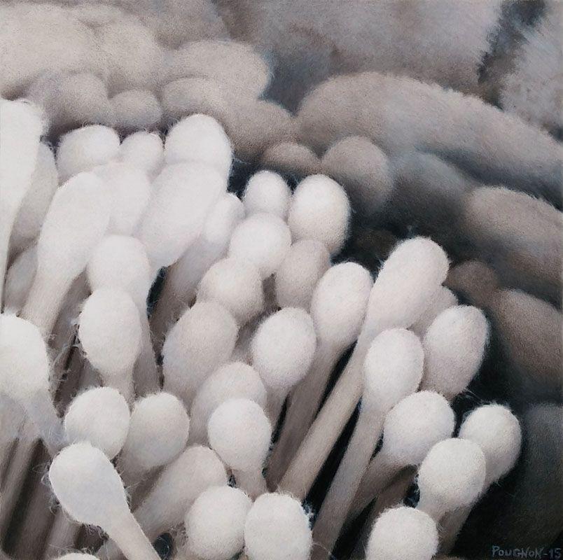 Stamen, 45x45 cm, colored pencils