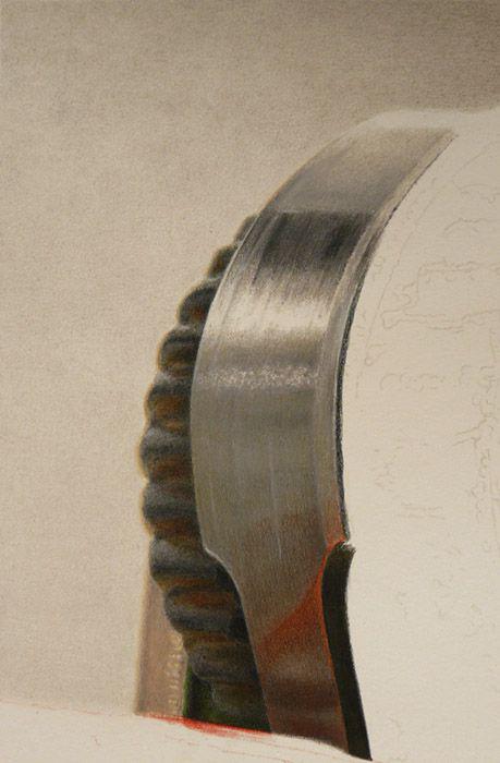 Lighter Bic (in progress 1), colored pencils