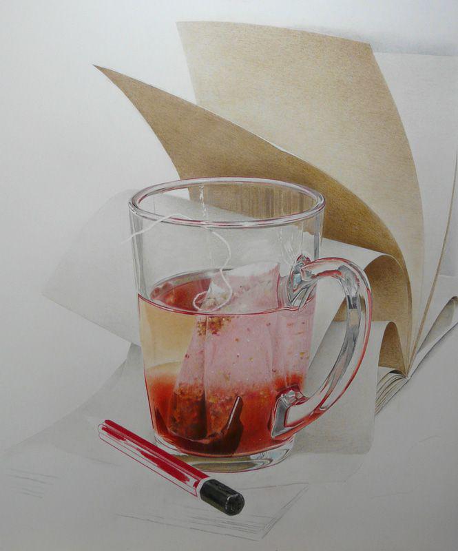 Cup &#38; wind (in progress 4), colored pencils