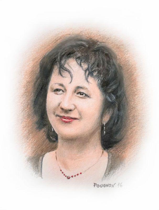 Marielle, 8x10 cm, colored pencils