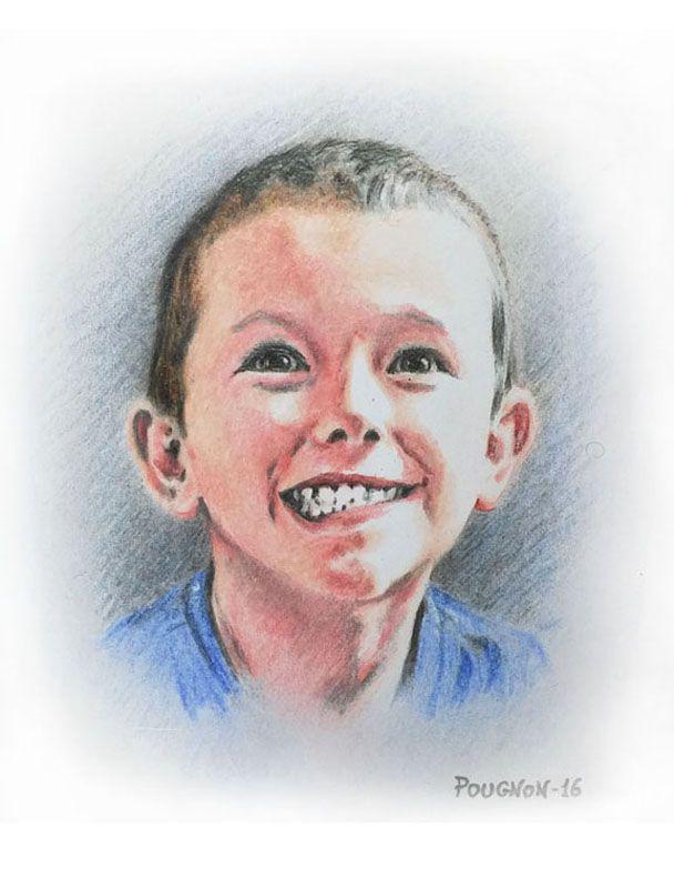 Raphaël, 8x10 cm, colored pencils