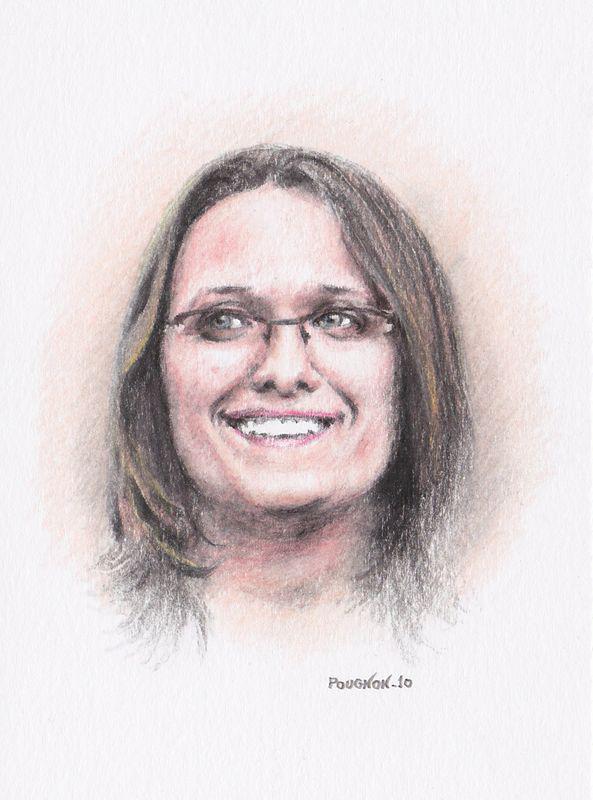 Cindy, 8x10 cm, colored pencils