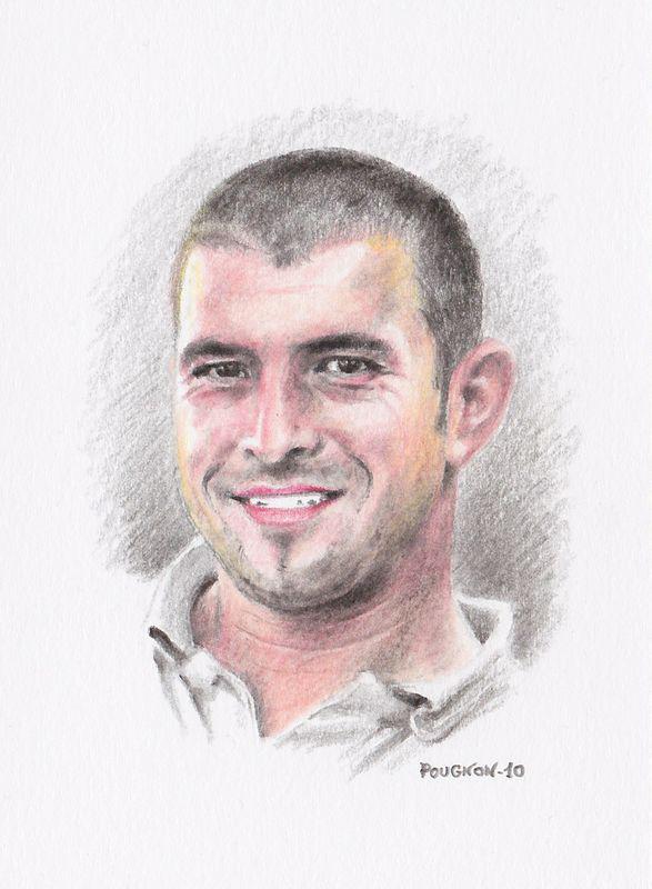 Christophe, 8x10 cm, colored pencils