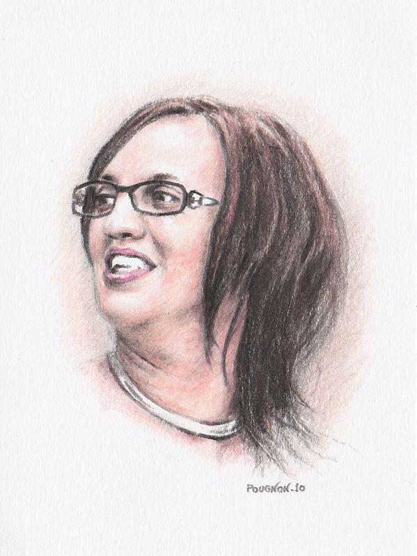 Virginie, 8x10 cm, colored pencils