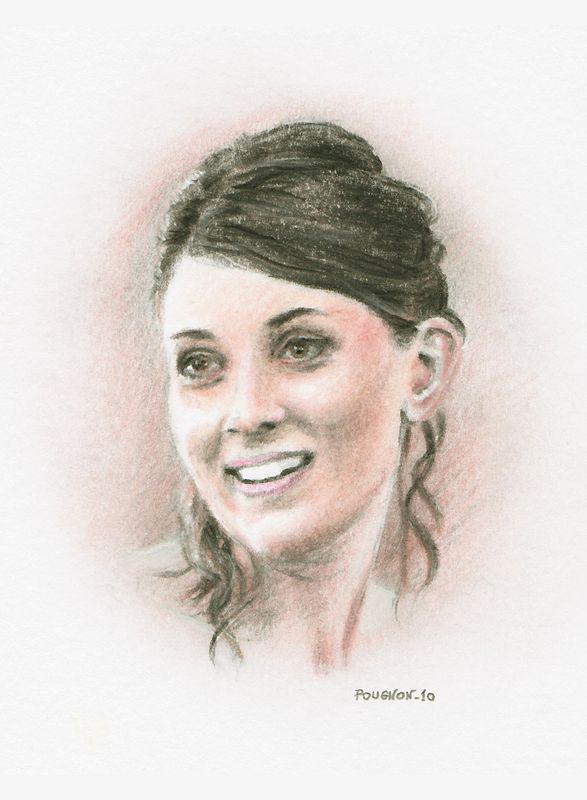 Maëva, 8x10 cm, colored pencils
