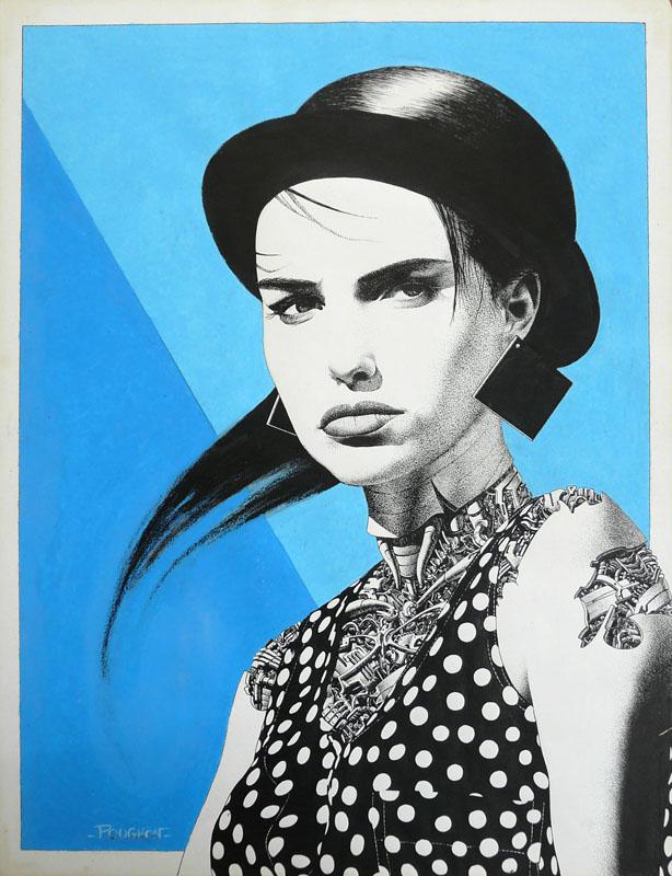 Indian ink, 50 x 65 cm, Xavier POUGNON