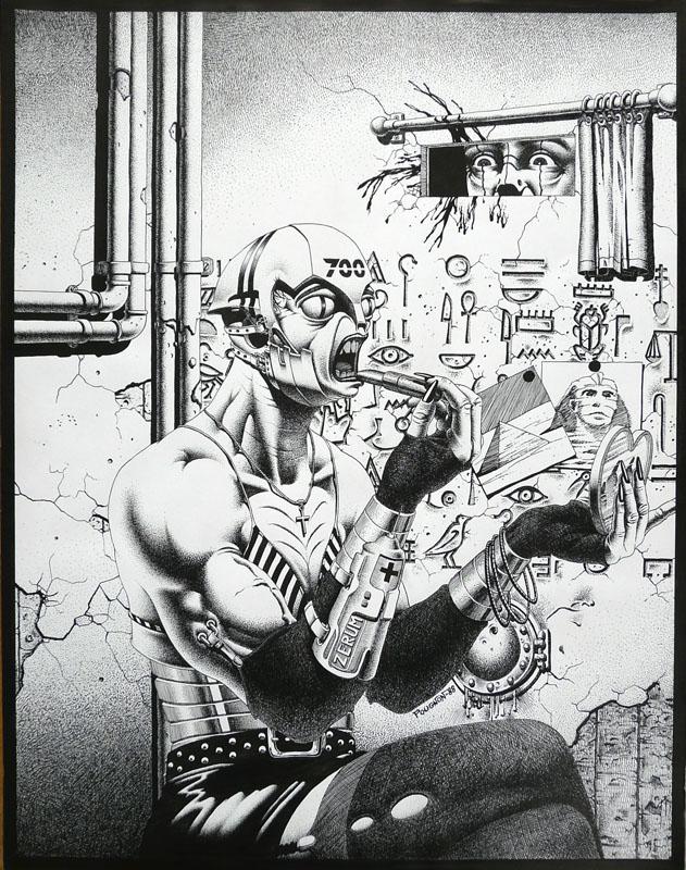 Indian ink, 50 x 65 cm, Xavier POUGNON
